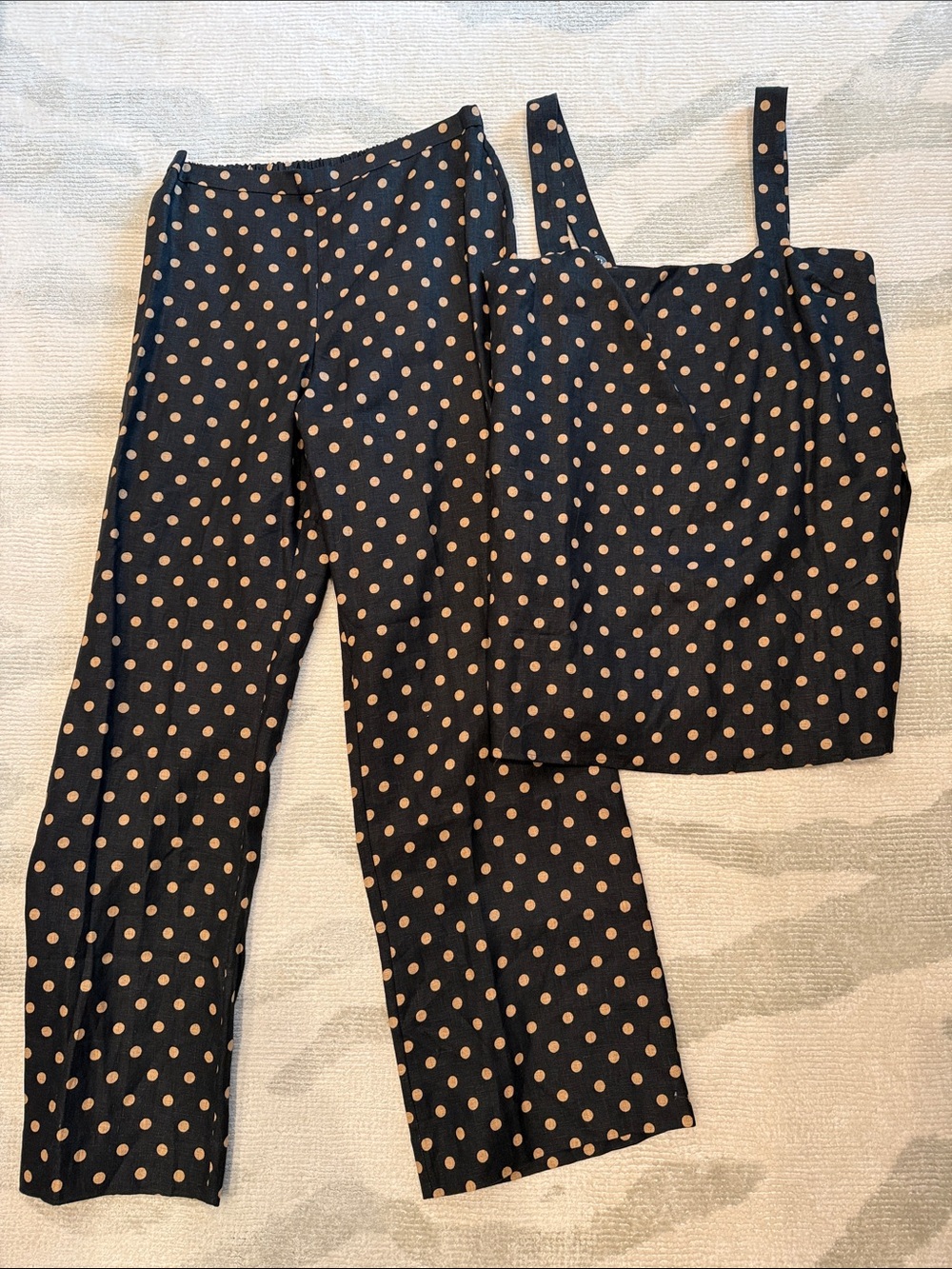Reformation Black Polka Dot set